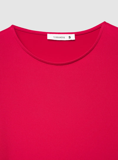 T-shirt crop a tinta unita