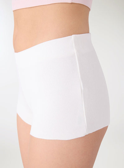 Culotte a costina tinta unita