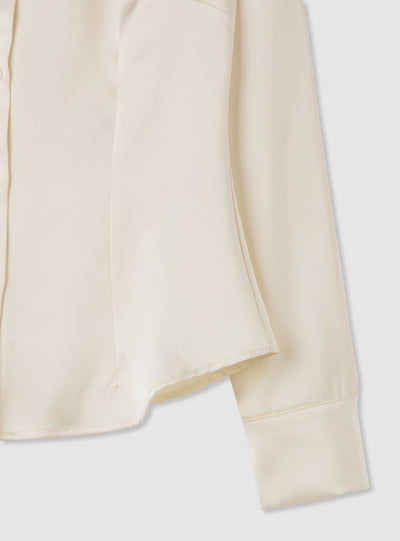 Camicia slim in satin
