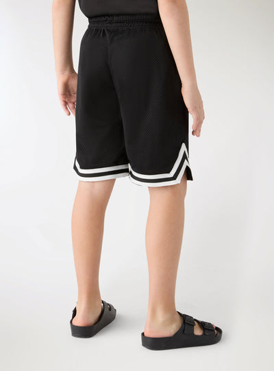 Pantaloncini tuta in rete con stampa numero