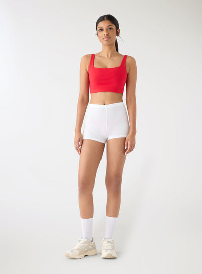 Solid colour square neck bra top