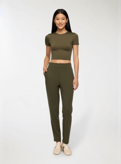Pantaloni chino tinta unita