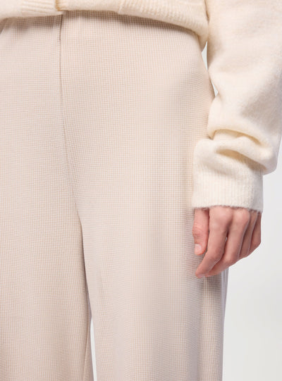 Pantaloni wide leg tessuto pesante