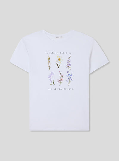 T-shirt ampia con stampa floreale