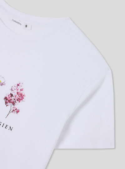 Loose T-shirt with floral print