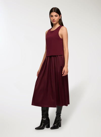 Vestito midi plissettato