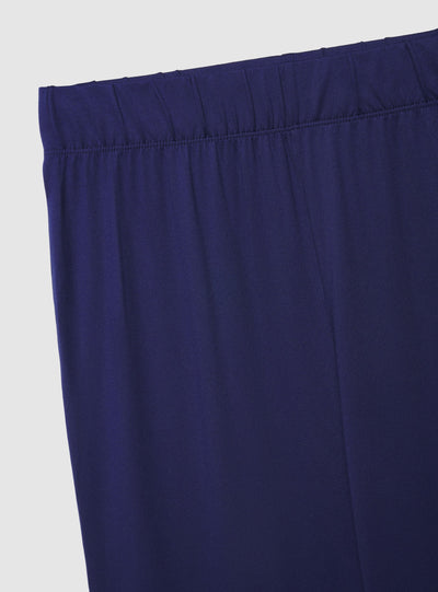 Wide-leg solid-colour pajama trousers