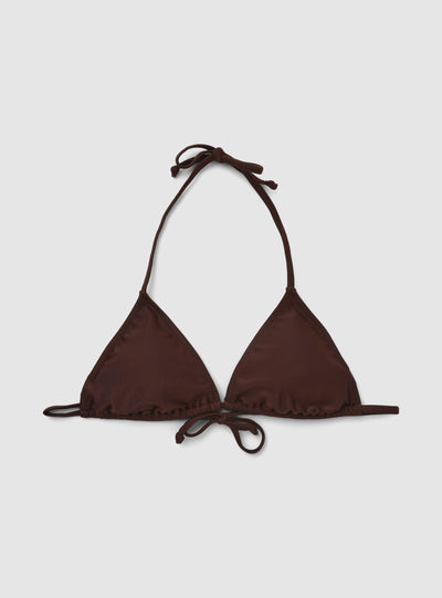 Solid colour triangle bikini top