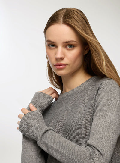 Plain crew neck sweater