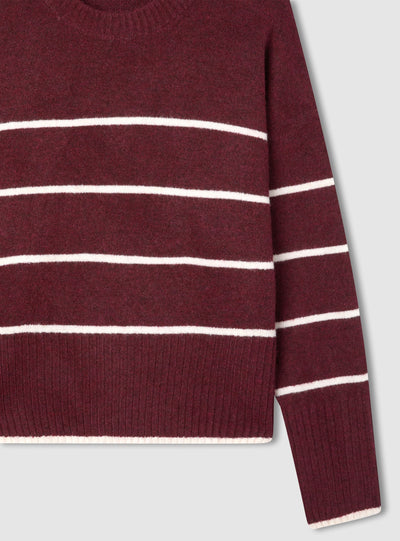 Maglia ampia a righe con spacchi