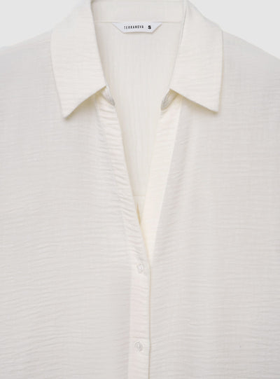 Camicia oversize effetto lino