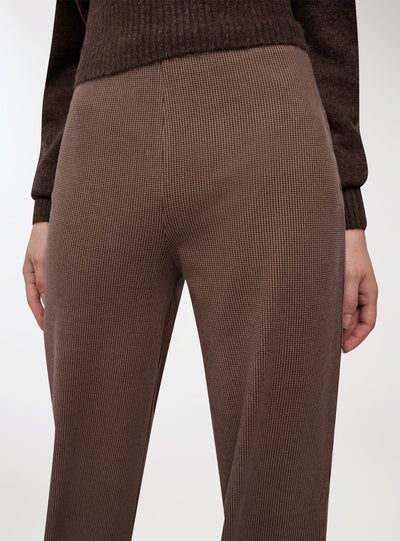 Pantaloni wide leg tessuto pesante