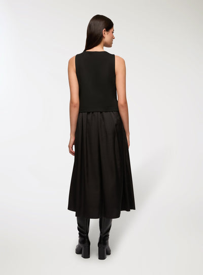 Vestito midi plissettato