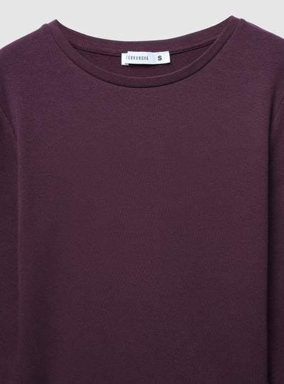 T-shirt manica tinta unita