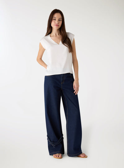 Jeans straight con cinturino alla caviglia TRNPOPLAB