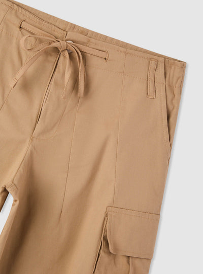 Pantaloni cargo balloon tinta unita