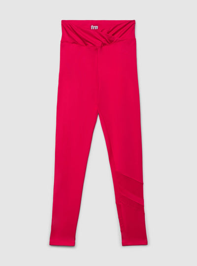 Leggings sportivo con inserto in tulle