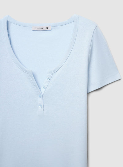 T-shirt serafino tinta unita