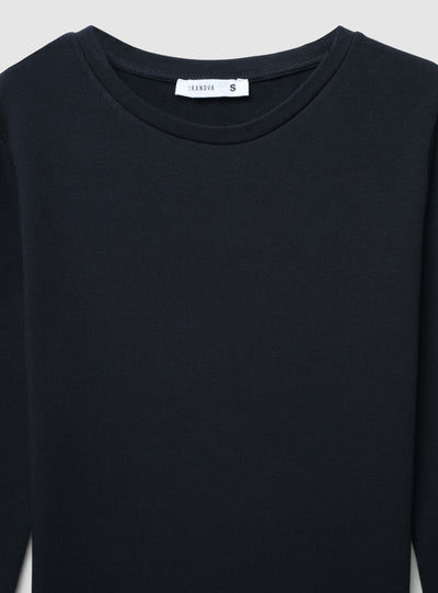 T-shirt manica tinta unita