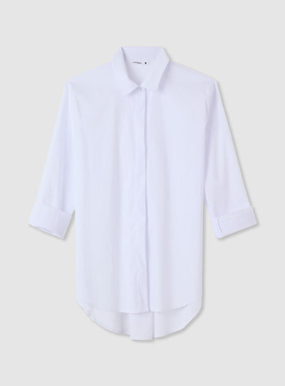 Einfarbiges Oversize-Hemd