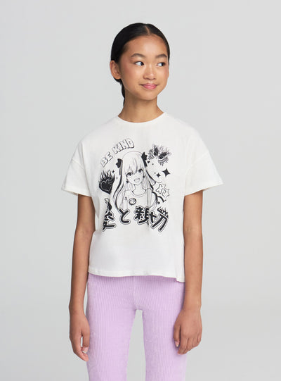 T-shirt con stampa manga