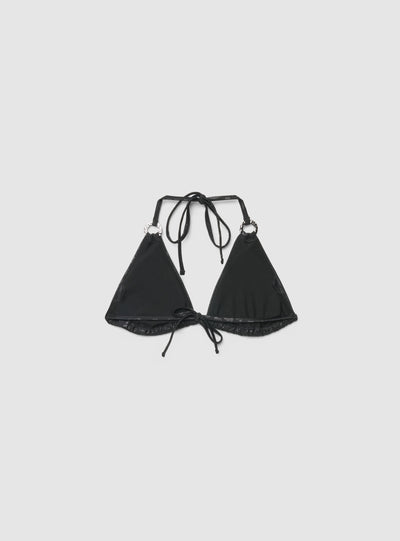 Reggiseno bikini triangolo animalier con charms