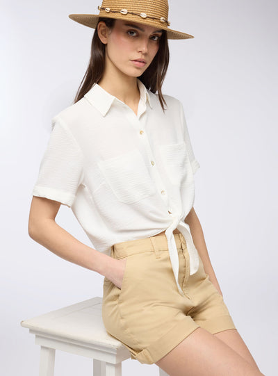 Pantaloncini con tasche alla francese
