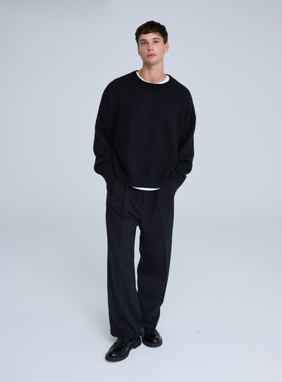Pantaloni superbaggy tinta unita