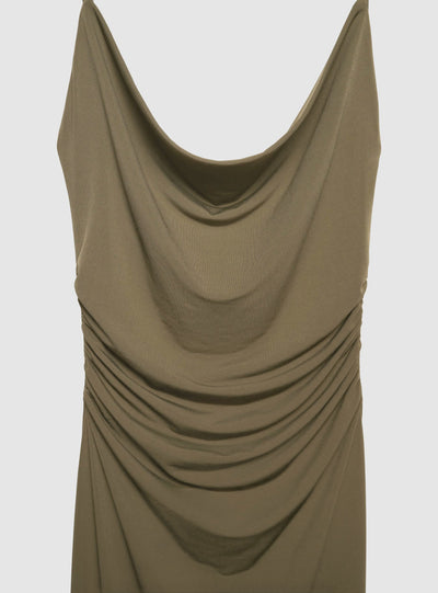 Vestito lungo con drappeggio
