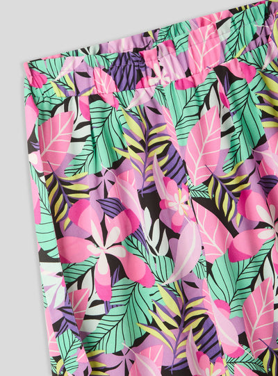 Pantaloni wide leg fantasia floreale