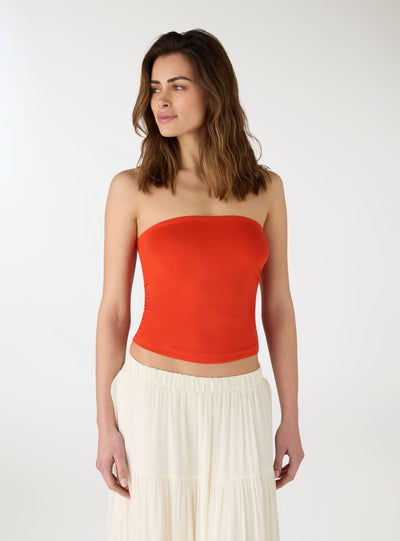 Ruched bandeau top