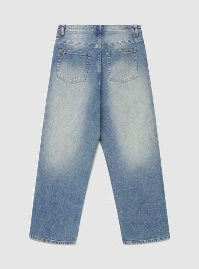 Jeans superbaggy tinta unita