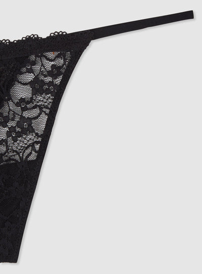 Lot de 2 slips string en dentelle
