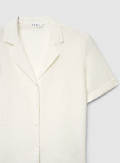 Camicia ampia effetto lino