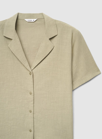 Camicia ampia effetto lino