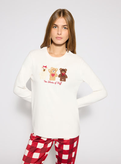 Set pigiama lungo con stampa animaletti