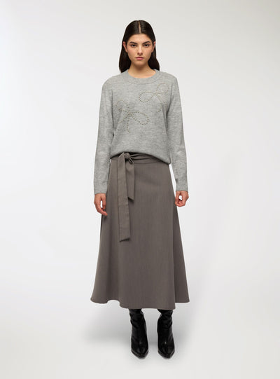 Maglia con fiocchi di strass