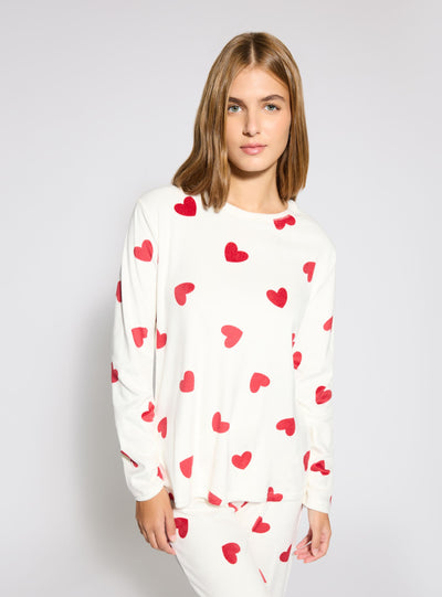 Set pigiama con stampa cuori