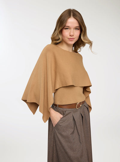 Maglia crop a mantella