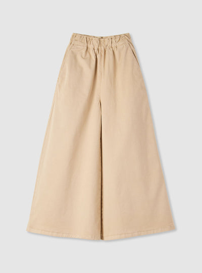 Pantaloni wide leg bambina a tinta unita
