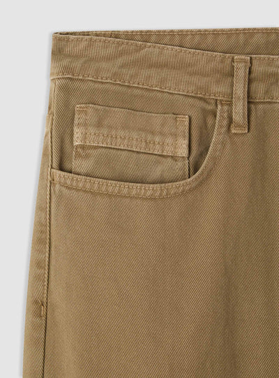 Pantaloni straight tinta unita
