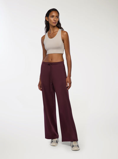 Pantaloni wide leg tinta unita