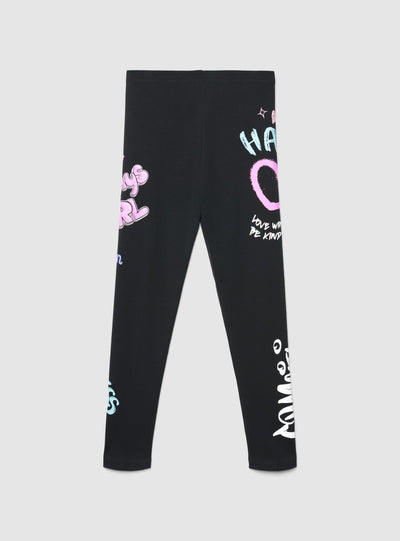 Leggings con stampa graffiti