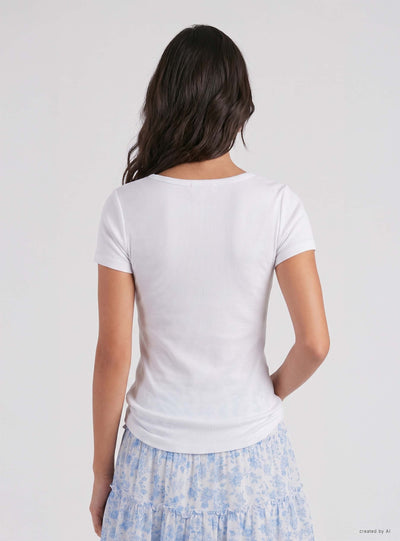 T-shirt serafino tinta unita