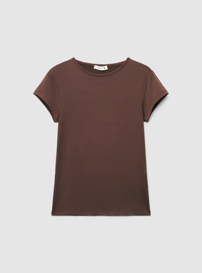 Elastisches einfarbiges T-Shirt