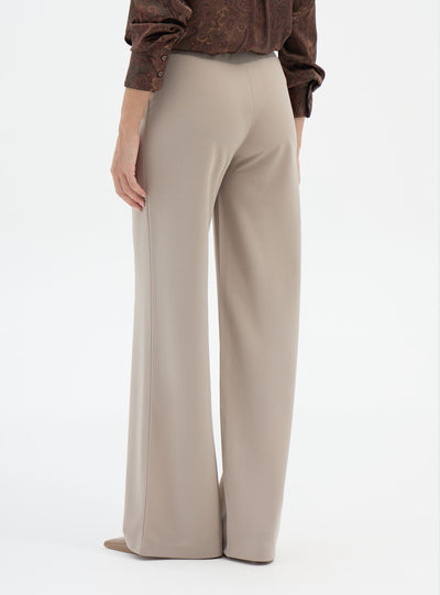 Pantaloni wide leg in scuba