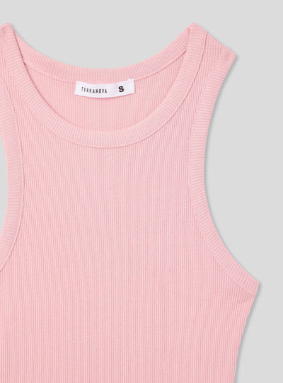 Plain-coloured rowing tank top