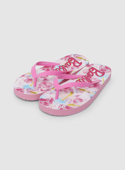 Flip-flops with Barbie® print