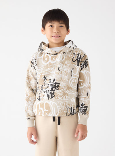 Hoodie with graffiti print