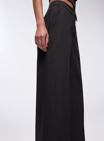Pantaloni wide leg crop